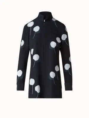 Tunic Blouse in Silk with Dandelion Print Akris