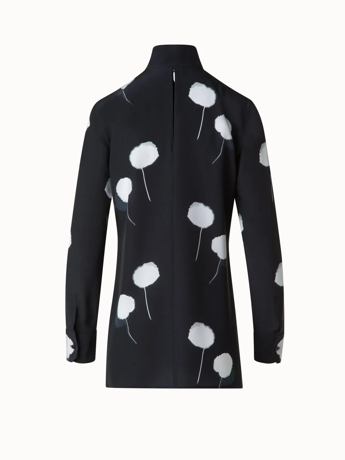 Tunic Blouse in Silk with Dandelion Print Akris