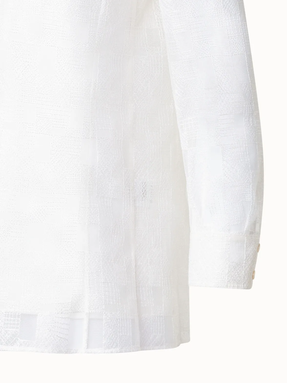Tunic Blouse with Lizzy Grid Embroidery Akris