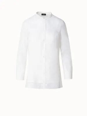 Tunic Blouse with Lizzy Grid Embroidery Akris