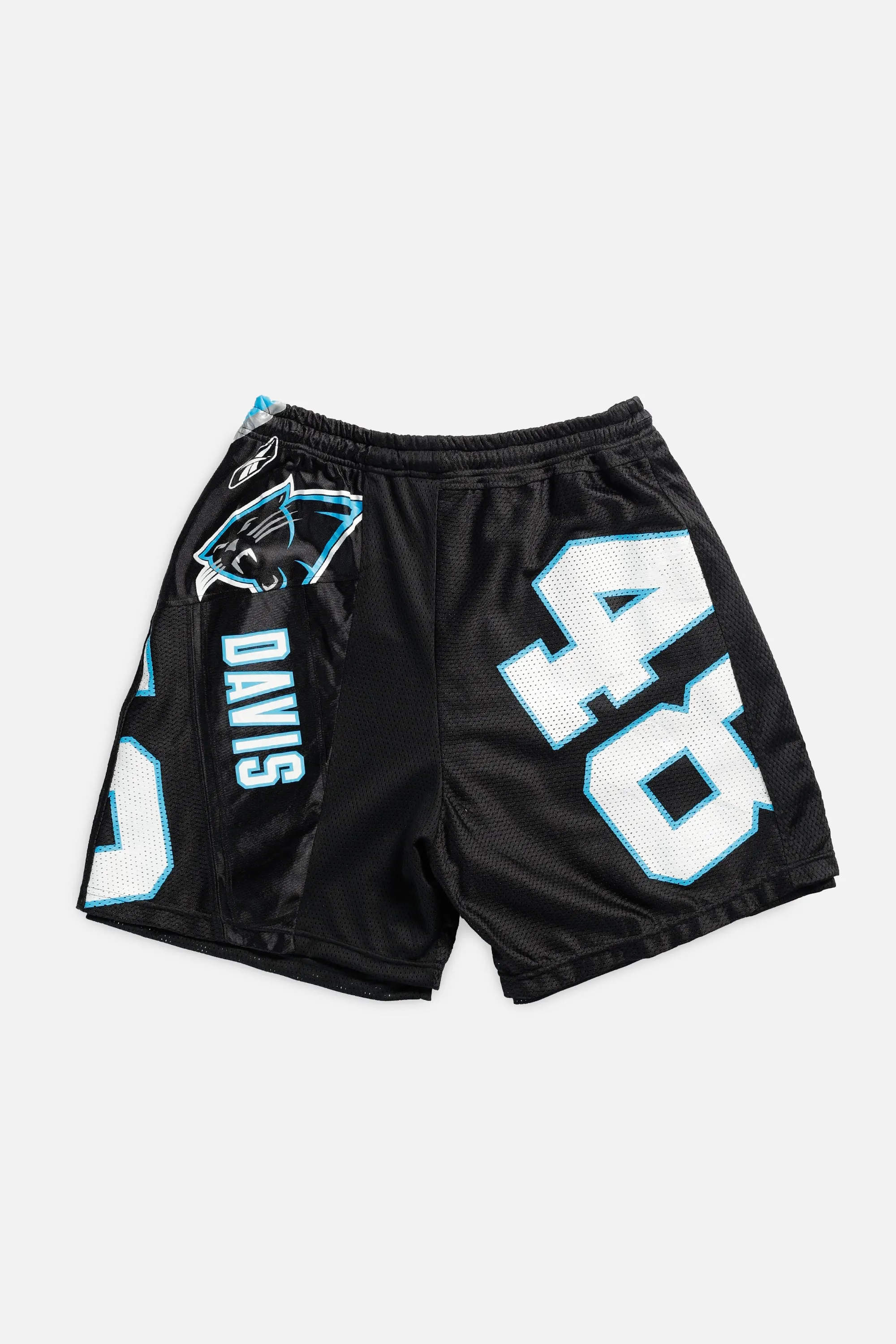 Unisex Rework Carolina Panthers Jersey Shorts - L Frankie