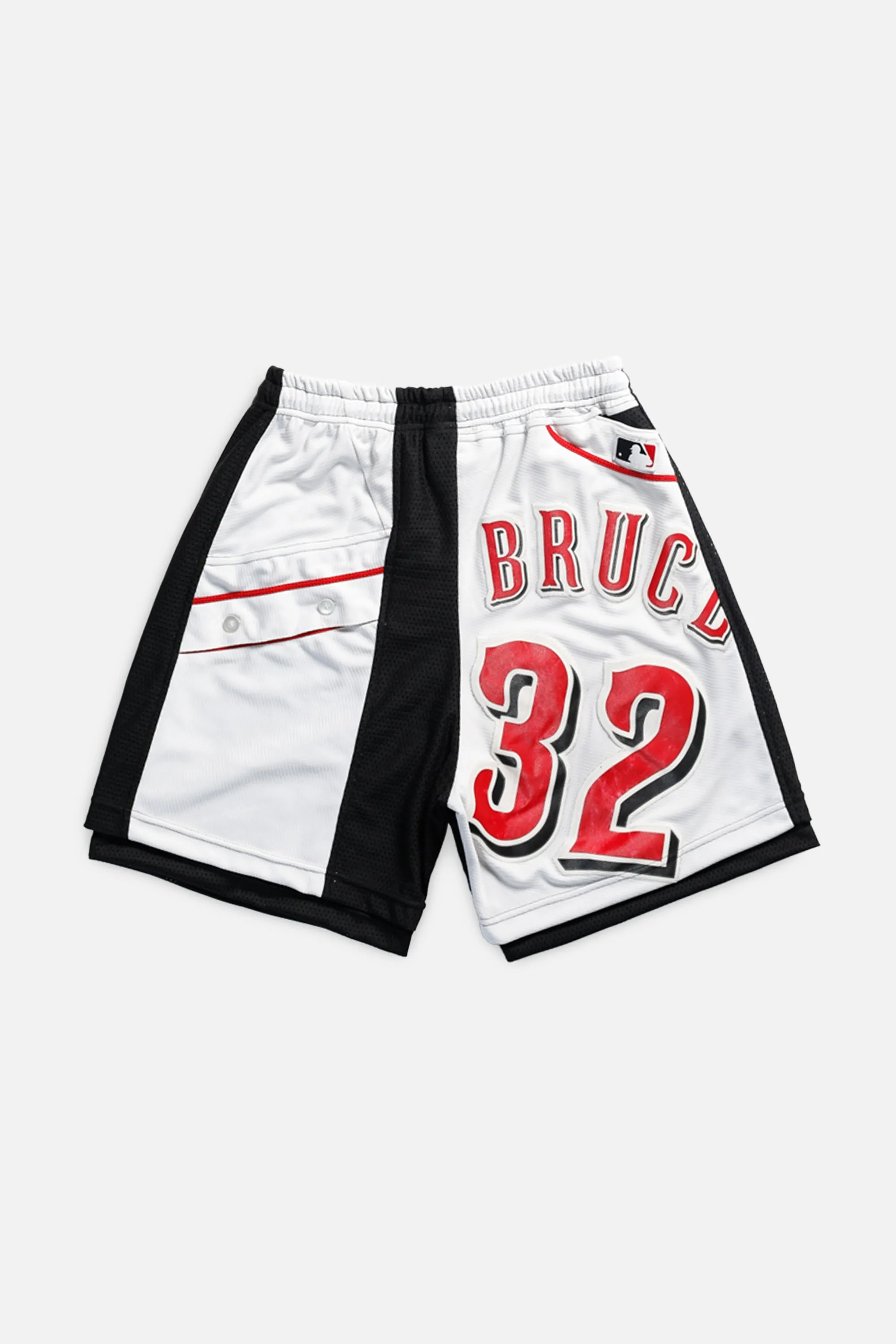 Unisex Rework Cincinnati Reds MLB Jersey Shorts - S Frankie