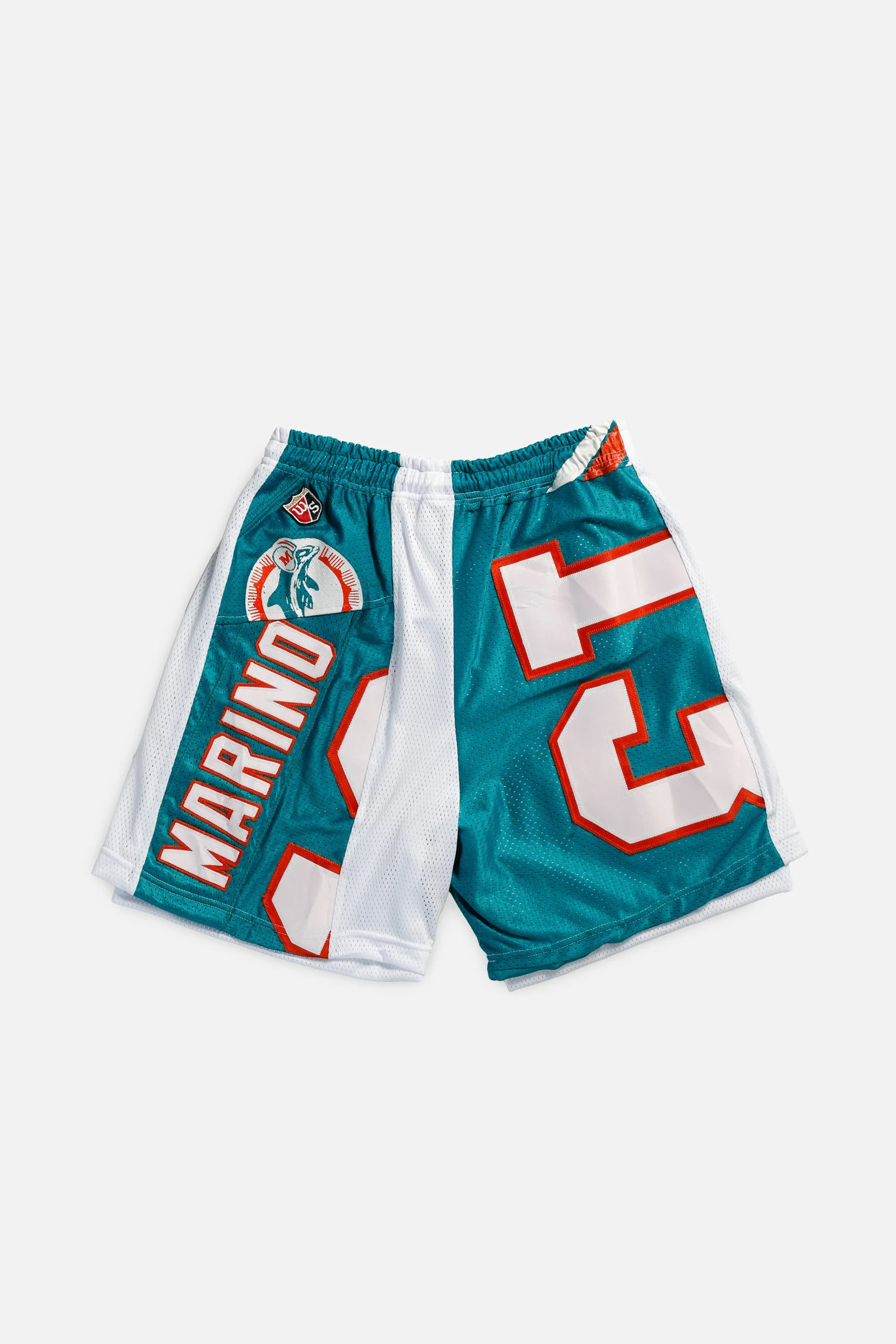 Unisex Rework Miami Dolphins Jersey Shorts - M Frankie