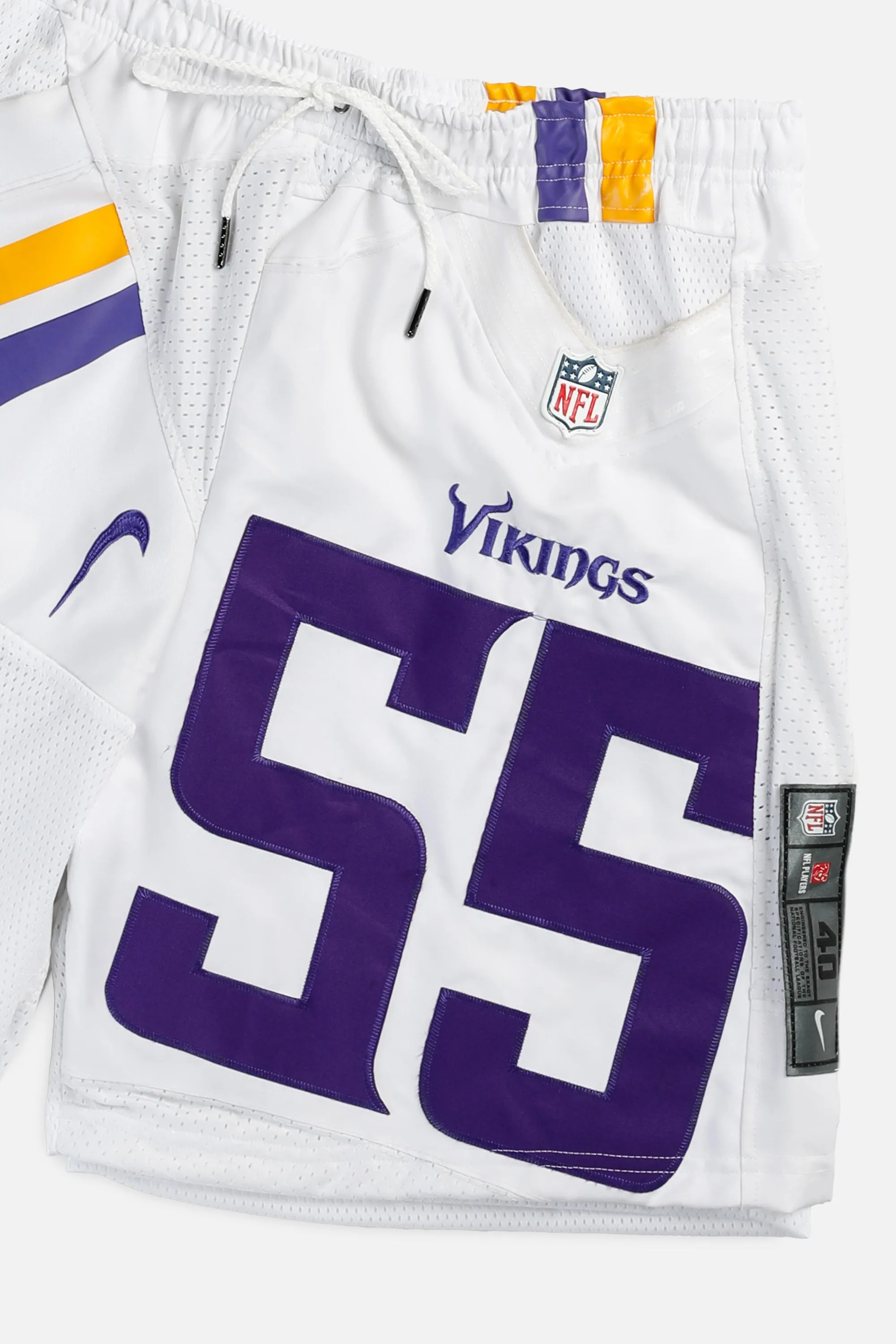 Unisex Rework Minnesota Vikings NFL Jersey Shorts - L Frankie