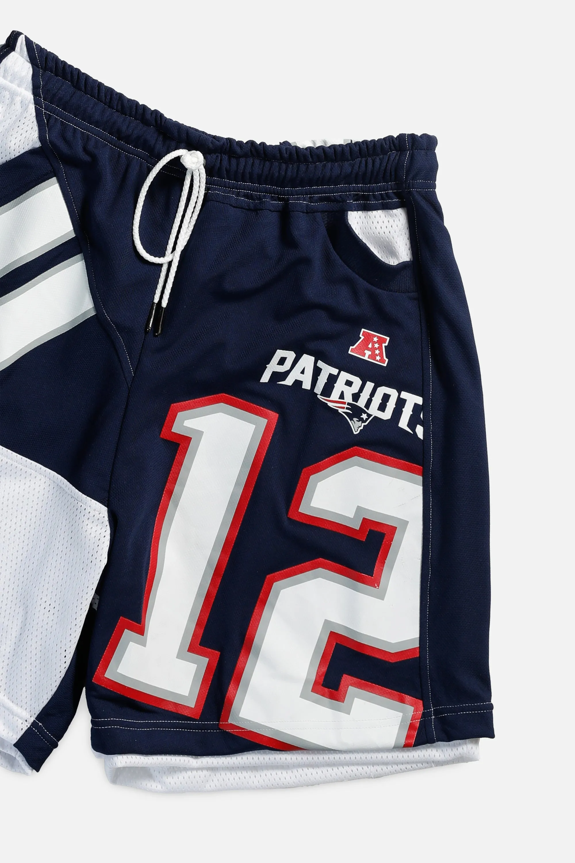 Unisex Rework Patriots Jersey Shorts - M Frankie