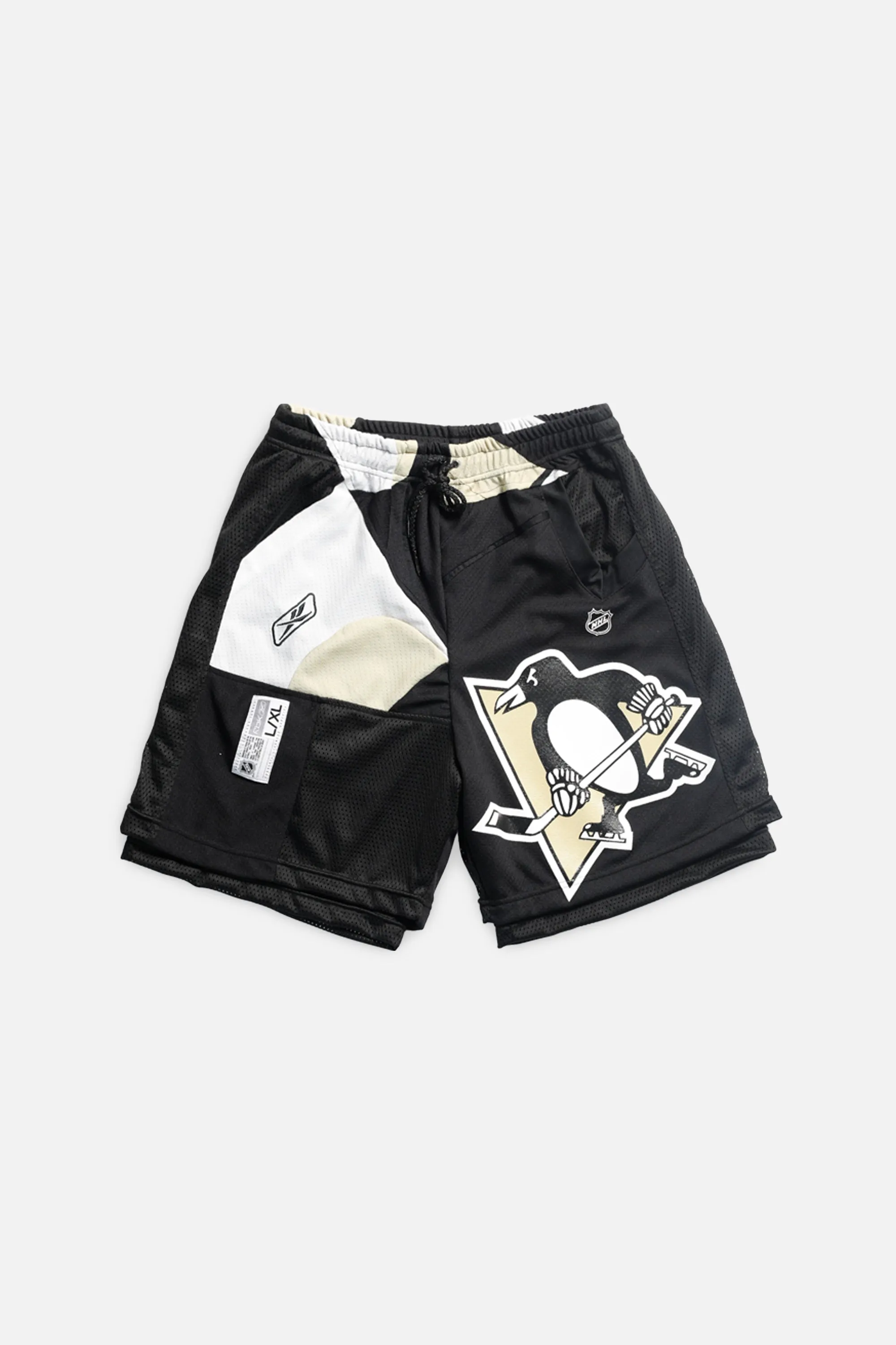 Unisex Rework Pittsburgh Penguins NHL Jersey Shorts - S Frankie