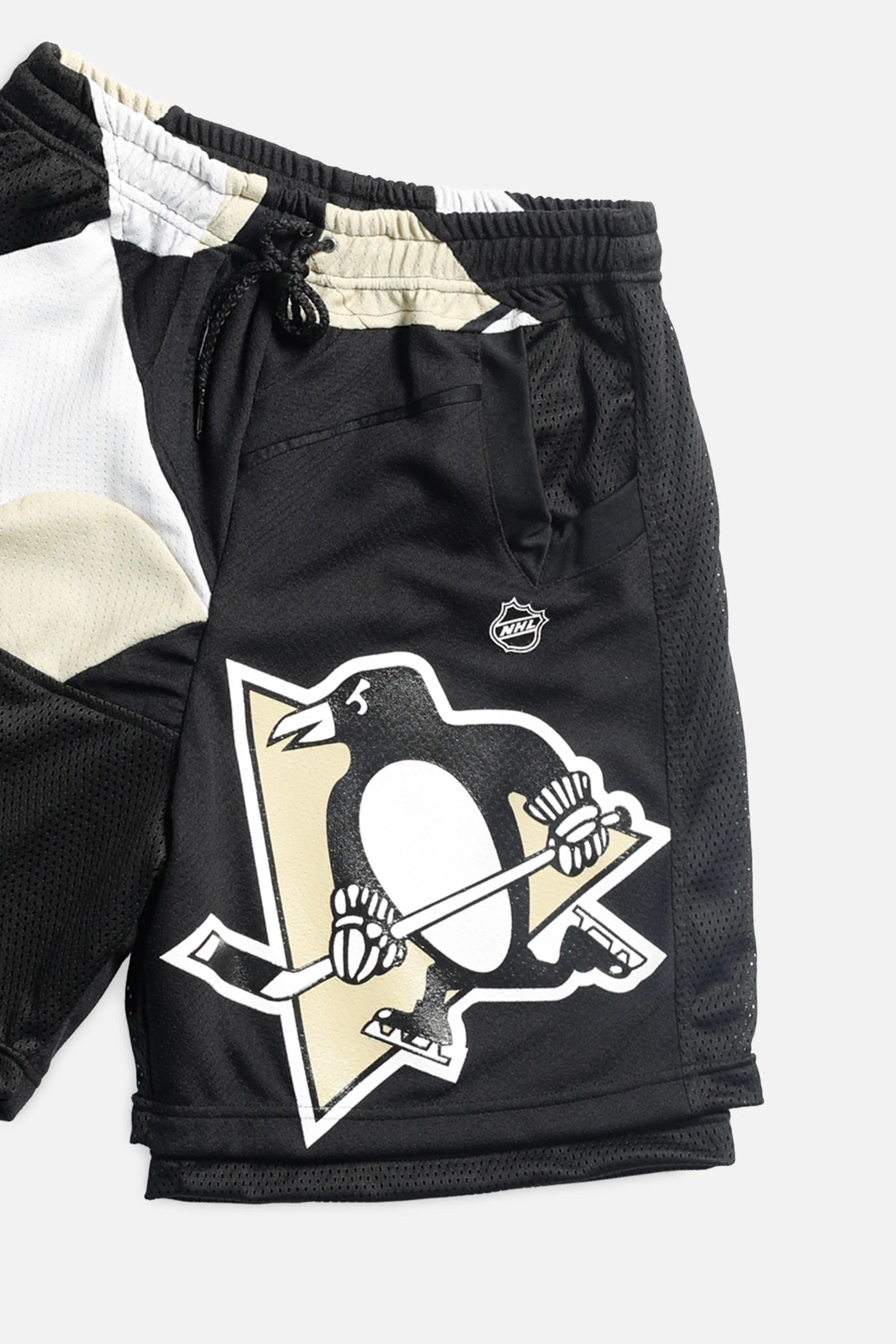Unisex Rework Pittsburgh Penguins NHL Jersey Shorts - S Frankie