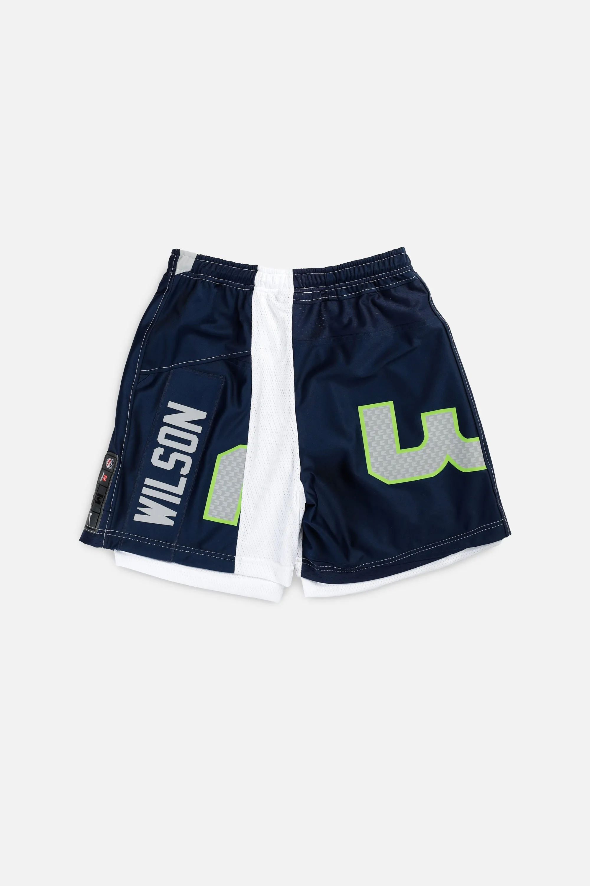Unisex Rework Seattle Seahawks NFL Jersey Shorts - L Frankie