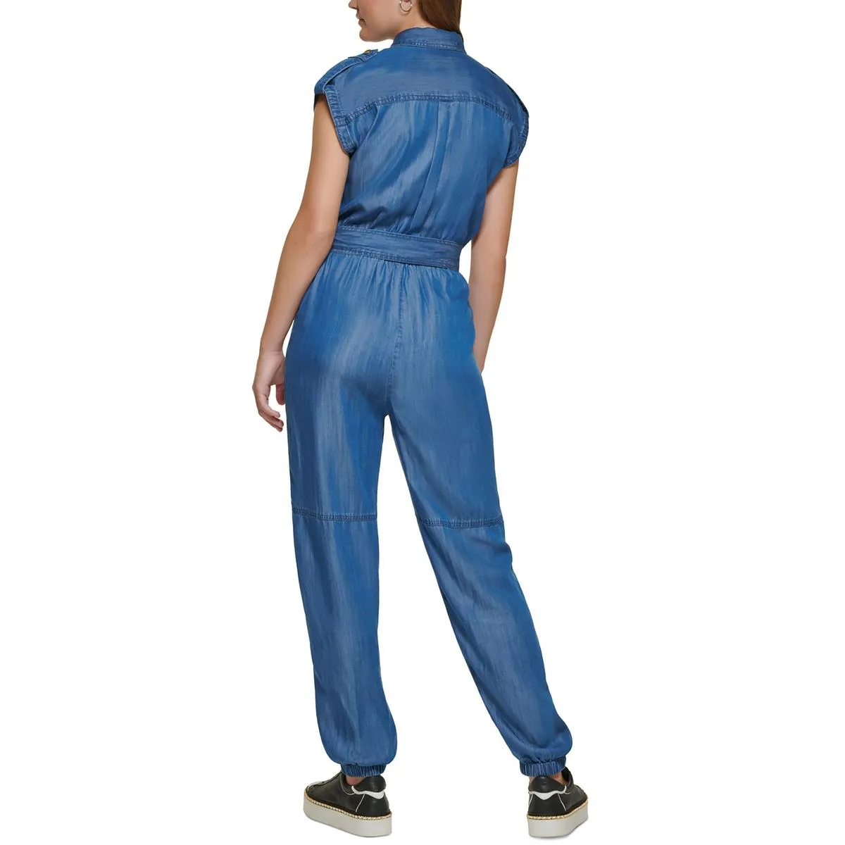 Womens Chambray Dolman Jumpsuit