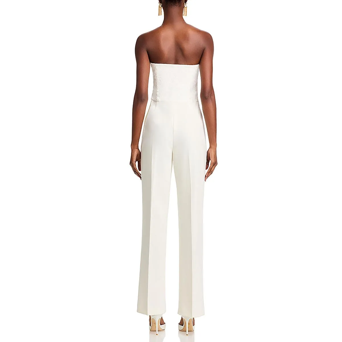 Womens Lace Strapless Jumpsuit