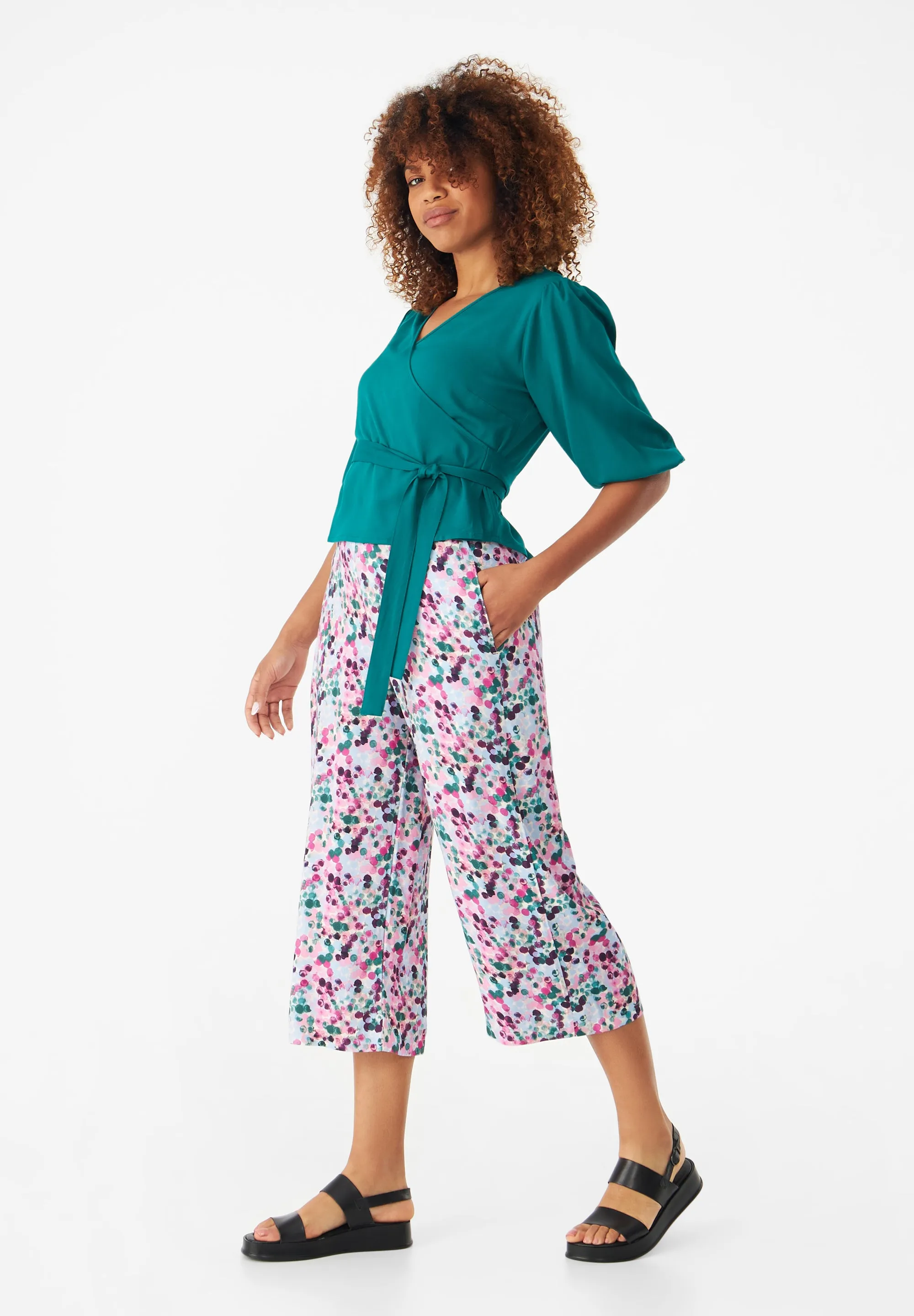 Wrap Blouse GBNATASHA From LENZING™ ECOVERO™ - Malachite Green Givn Berlin
