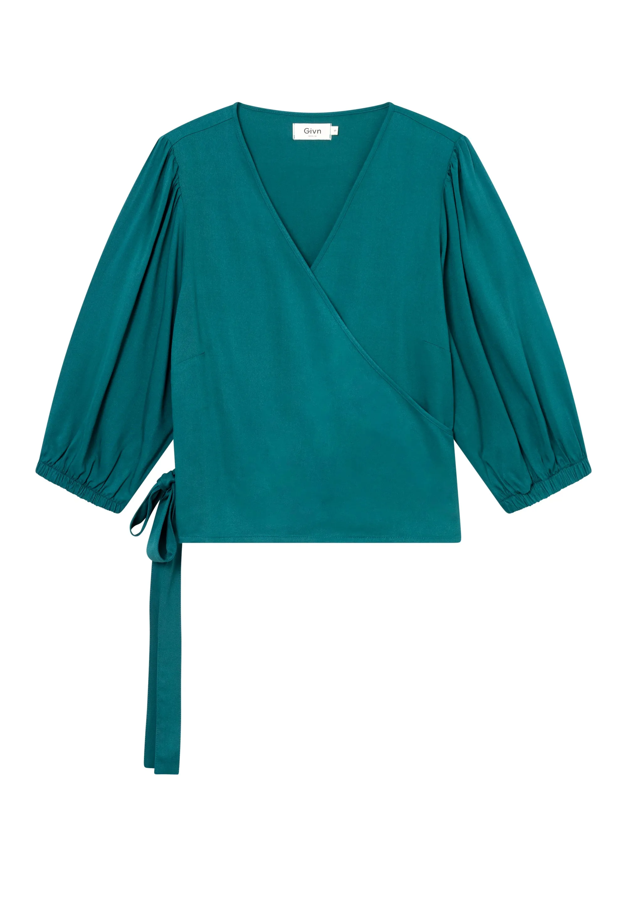Wrap Blouse GBNATASHA From LENZING™ ECOVERO™ - Malachite Green Givn Berlin