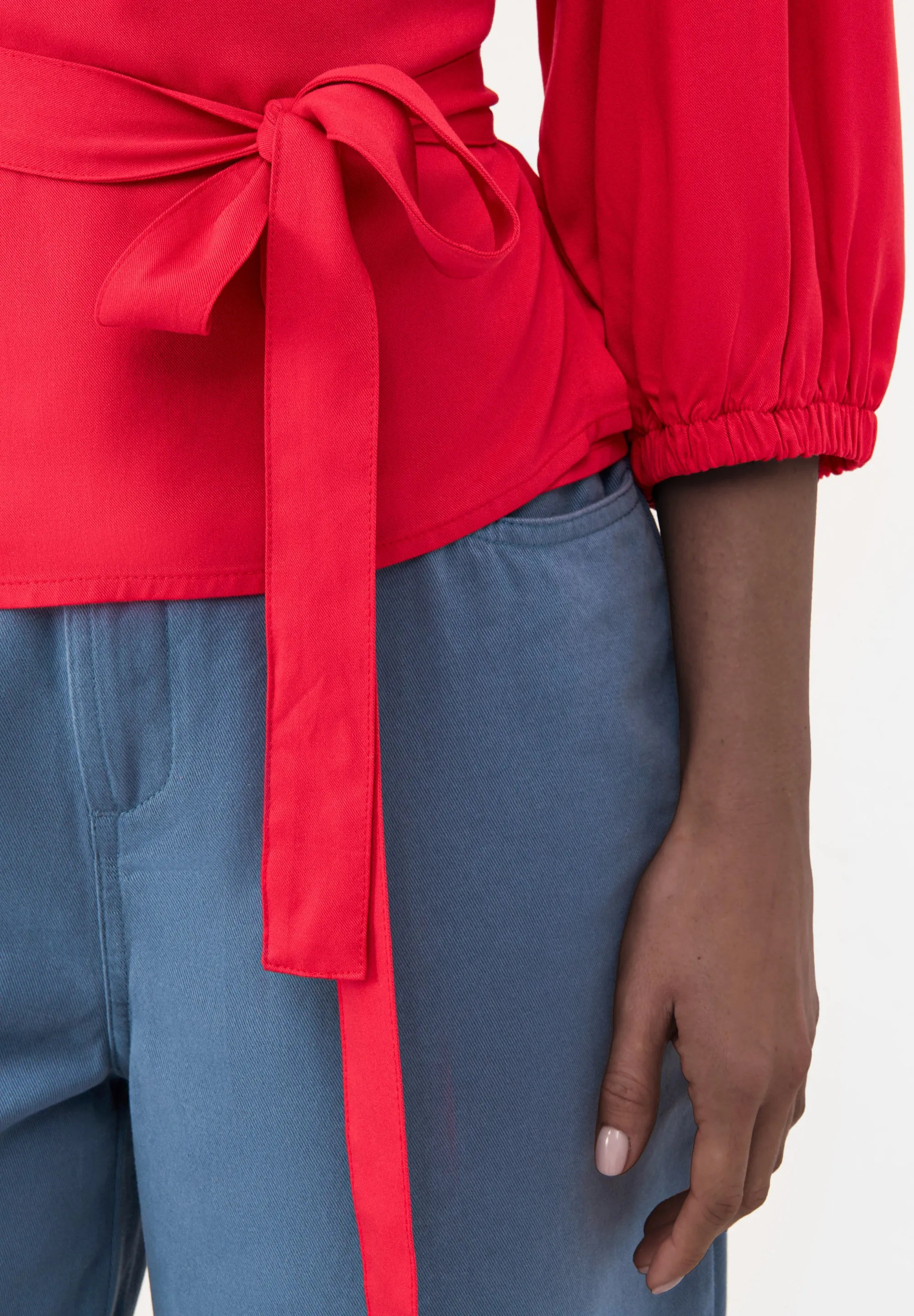 Wrap Blouse GBNATASHA From LENZING™ ECOVERO™ - Strawberry Givn Berlin