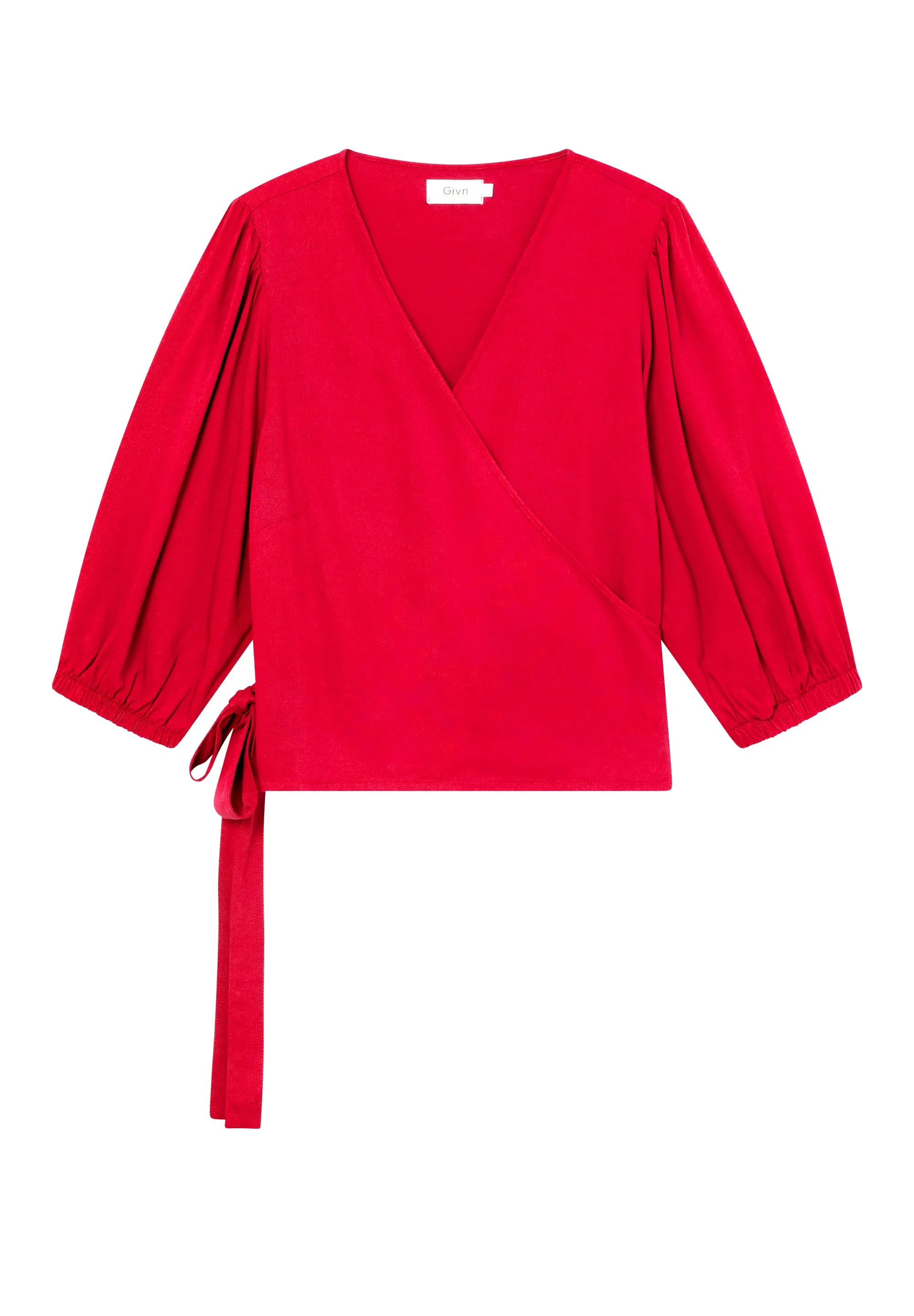 Wrap Blouse GBNATASHA From LENZING™ ECOVERO™ - Strawberry Givn Berlin
