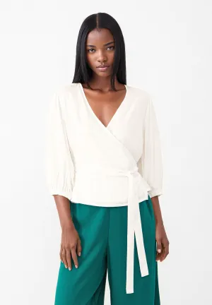 Wrap Blouse GBNATASHA From LENZING™ ECOVERO™ - White Givn Berlin