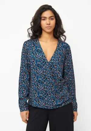 Wrap blouse LUNA from LENZING™ ECOVERO™ - Moroccan / Lime (Leo) Givn Berlin